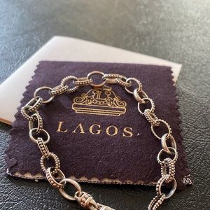 Lagos caviar 8” silver braclet